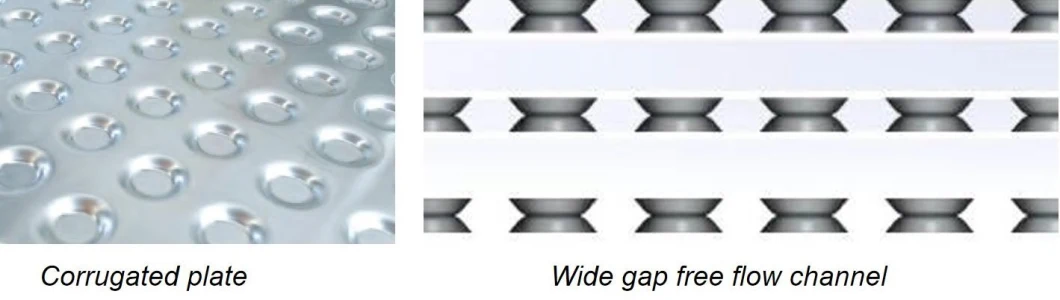 No Clogging Wide Gap Free Flow Welded Plate Heat Exchanger in Paper and Pulp Industry